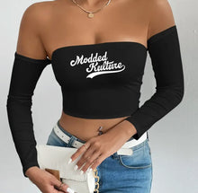 Load image into Gallery viewer, BABES CURSIVE LONG SLEEVE CROP