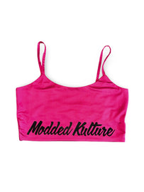 PINK CURSIVE CROP